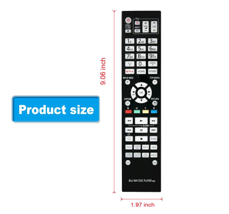AULCMEET جهاز تحكم عن بعد N2QAYA000131 بديل متوافق مع مشغل بلو راي 4K باناسونيك DMP-UB900 DMP-UB900-K DMP-UB900GN DMP-UB900GNK - Image 2